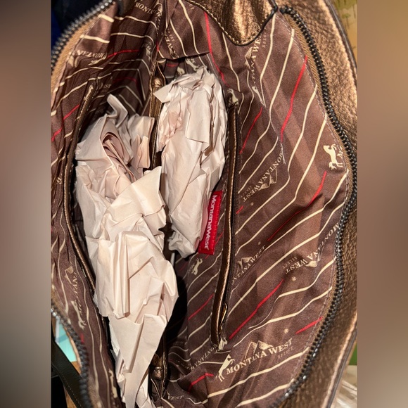 Montana West Bronze‎ Studded Shoulder Bag - Picture 7 of 9